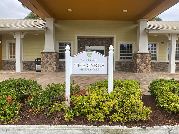 Oakmonte Village of Davie Cyrus Memory Care Entrance